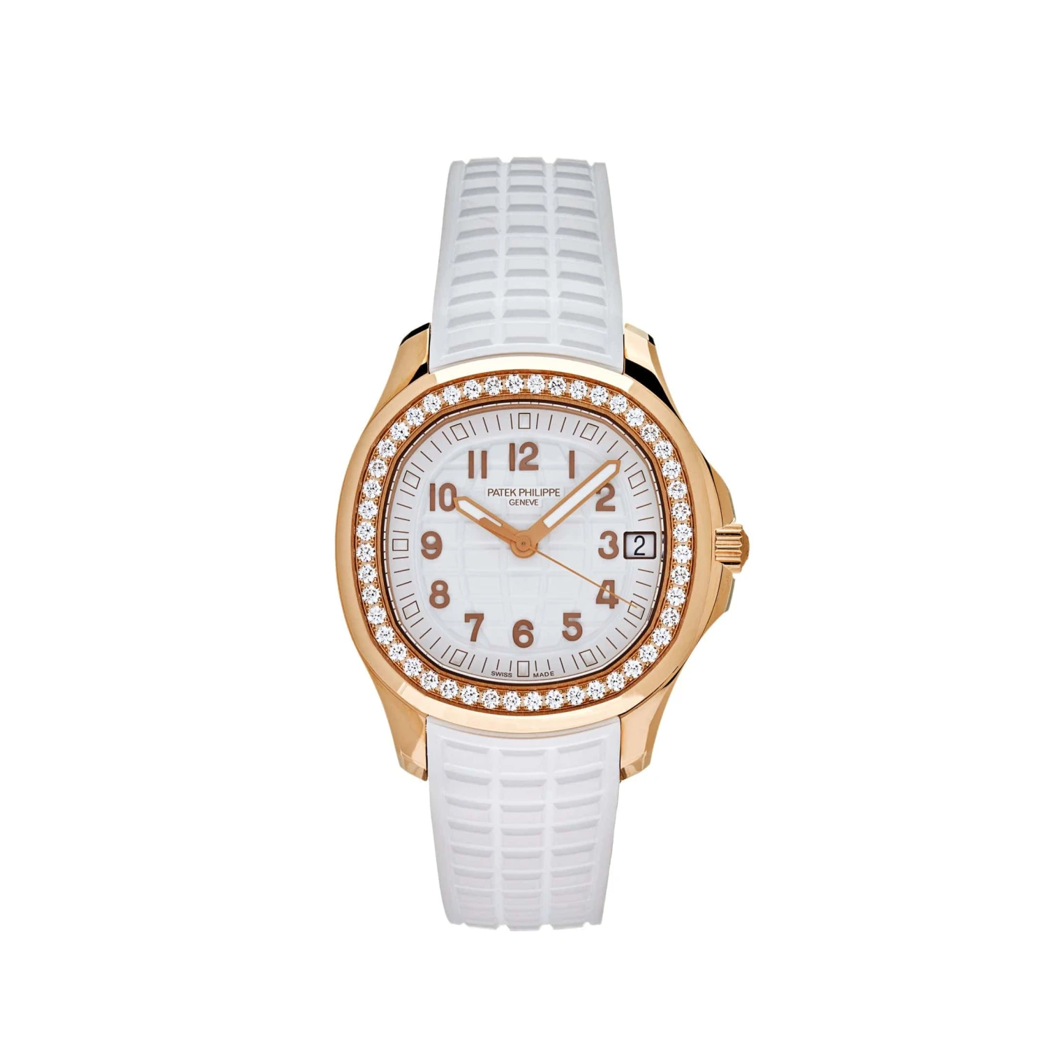Patek Philippe Patek Philippe Aquanaut Luce 5268/200R-001 Rose Gold Diamond Bezel White Dial 1 Patek Philippe Patek Philippe Aquanaut Luce 5268/200R-001 Rose Gold Diamond Bezel White Dial