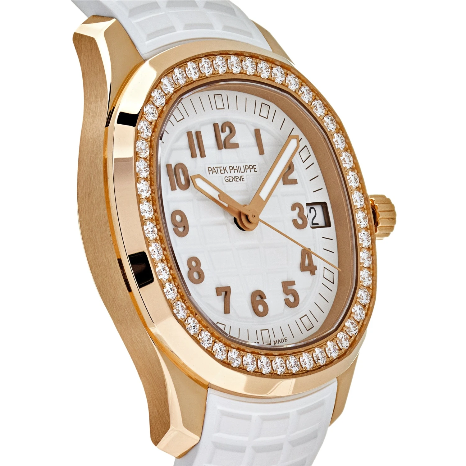 Patek Philippe Patek Philippe Aquanaut Luce 5268/200R-001 Rose Gold Diamond Bezel White Dial 2 Patek Philippe Patek Philippe Aquanaut Luce 5268/200R-001 Rose Gold Diamond Bezel White Dial - Image 2