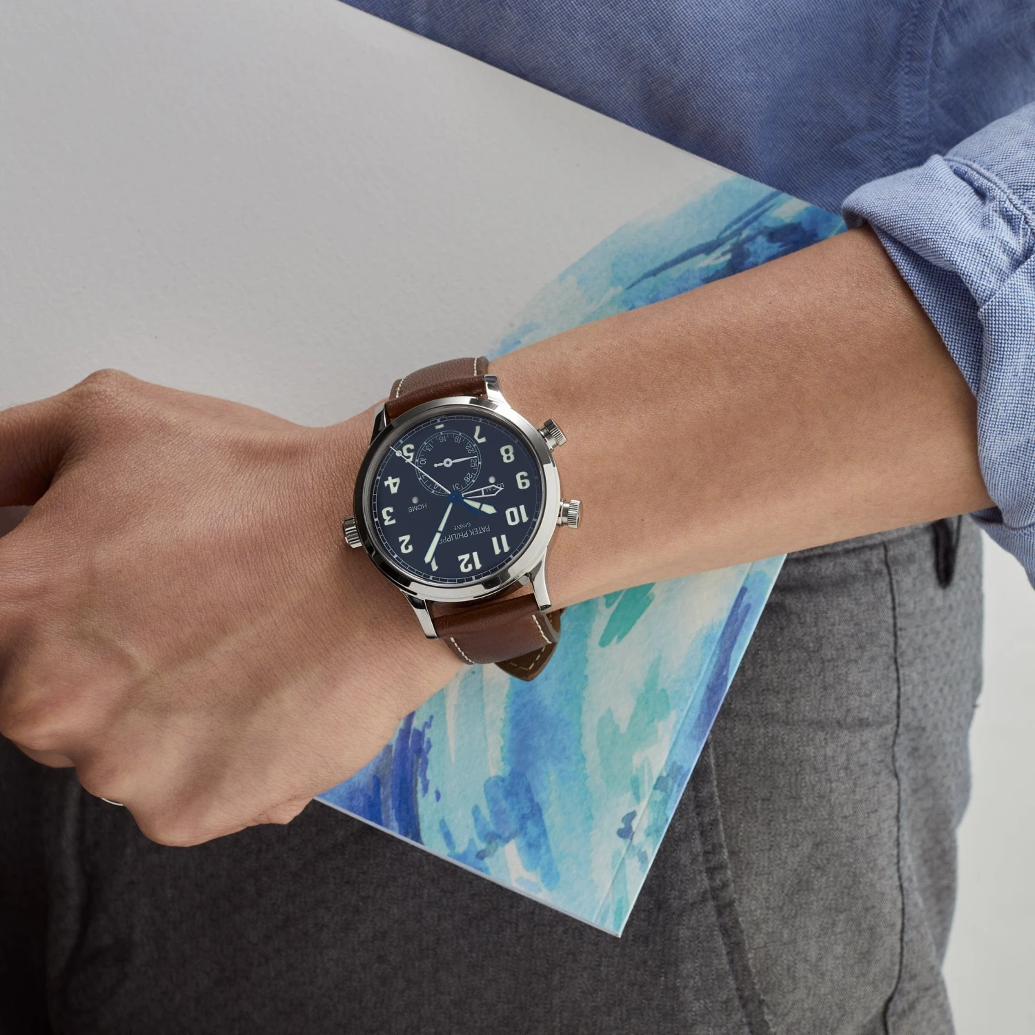 Patek Philippe Patek Philippe Calatrava 5524G-001 'Pilot' Travel Time White Gold (2024) 2 Patek Philippe Patek Philippe Calatrava 5524G-001 'Pilot' Travel Time White Gold (2024) - Image 2