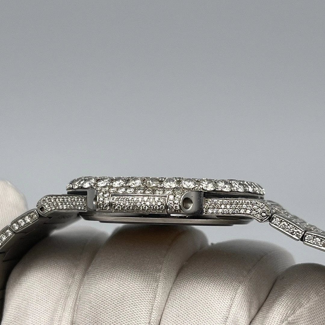 Patek Philippe Patek Philippe Nautilus 5711/1A-011 Stainless Steel With Aftermarket Diamond Pavé Bezel And Case (2012) 5 Patek Philippe Patek Philippe Nautilus 5711/1A-011 Stainless Steel With Aftermarket Diamond Pavé Bezel And Case (2012) - Image 5