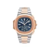 Patek Philippe Patek Philippe Nautilus 5980/1AR-001 Chronograph Stainless Steel Rose Gold Blue Dial