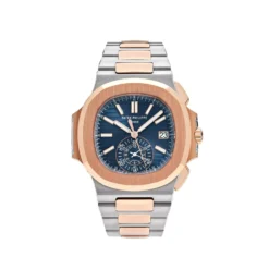 Patek Philippe Patek Philippe Nautilus 5980/1AR-001 Chronograph Stainless Steel Rose Gold Blue Dial