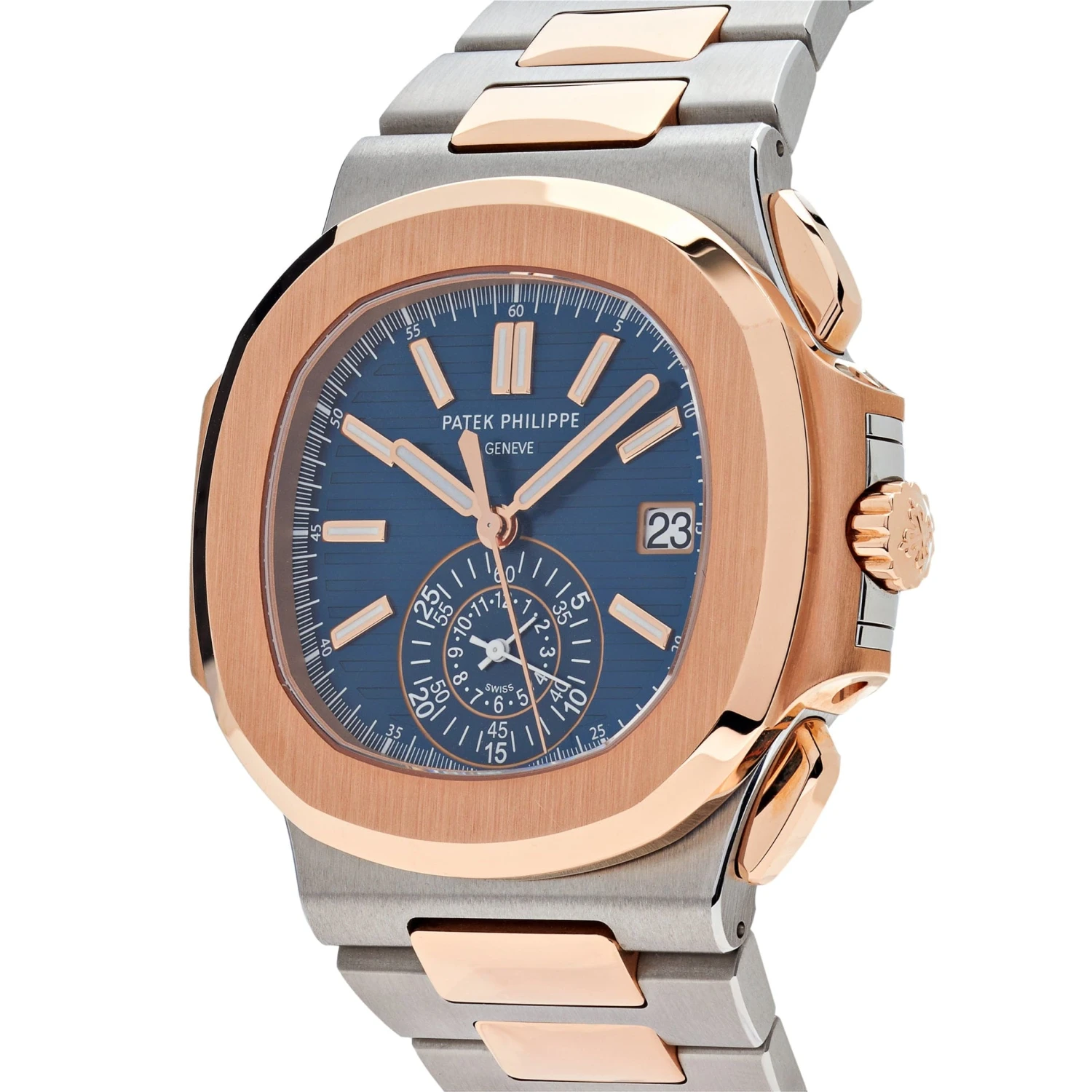 Patek Philippe Patek Philippe Nautilus 5980/1AR-001 Chronograph Stainless Steel Rose Gold Blue Dial (2024) 3 Patek Philippe Patek Philippe Nautilus 5980/1AR-001 Chronograph Stainless Steel Rose Gold Blue Dial (2024) - Image 3