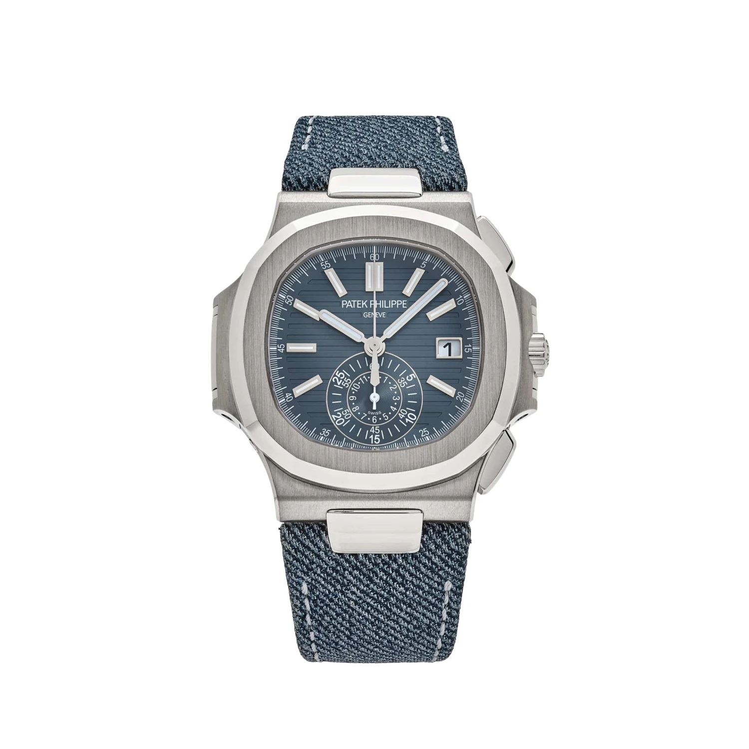 Patek Philippe Patek Philippe Nautilus 5980/60G-001 Flyback Chronograph White Gold Blue-Gray Dial (2024) 1 Patek Philippe Patek Philippe Nautilus 5980/60G-001 Flyback Chronograph White Gold Blue-Gray Dial (2024)