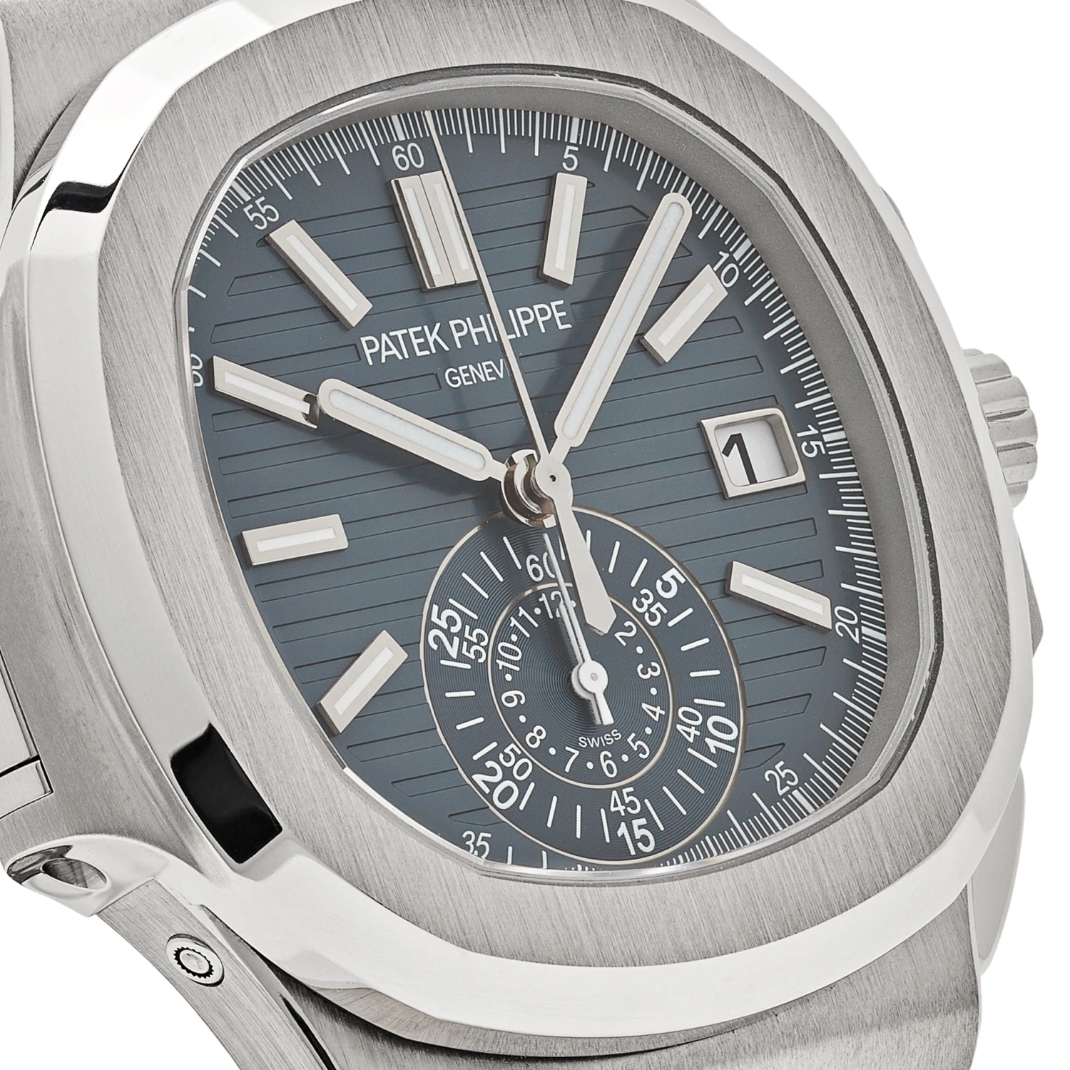 Patek Philippe Patek Philippe Nautilus 5980/60G-001 Flyback Chronograph White Gold Blue-Gray Dial (2024) 6 Patek Philippe Patek Philippe Nautilus 5980/60G-001 Flyback Chronograph White Gold Blue-Gray Dial (2024) - Image 6