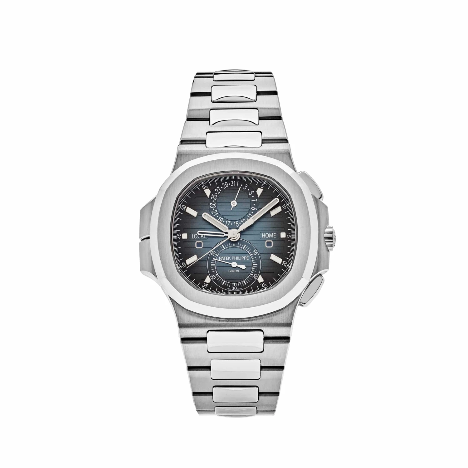 Patek Philippe Patek Philippe Nautilus 5990/1A-011 'Travel Time' Flyback Chronograph Stainless Steel Blue Dial 1 Patek Philippe Patek Philippe Nautilus 5990/1A-011 'Travel Time' Flyback Chronograph Stainless Steel Blue Dial