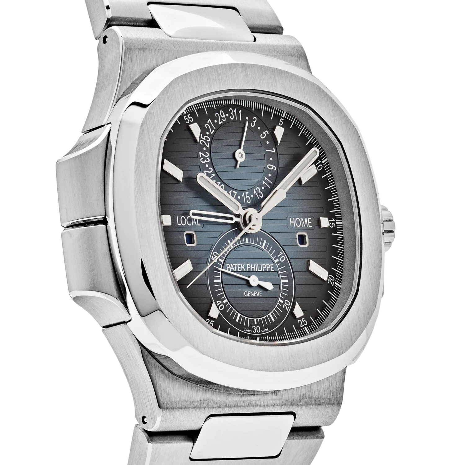Patek Philippe Patek Philippe Nautilus 5990/1A-011 'Travel Time' Flyback Chronograph Stainless Steel Blue Dial 4 Patek Philippe Patek Philippe Nautilus 5990/1A-011 'Travel Time' Flyback Chronograph Stainless Steel Blue Dial - Image 4