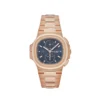 Patek Philippe Patek Philippe Nautilus 5990/1R-001 Travel Time Chronograph Rose Gold Blue Dial