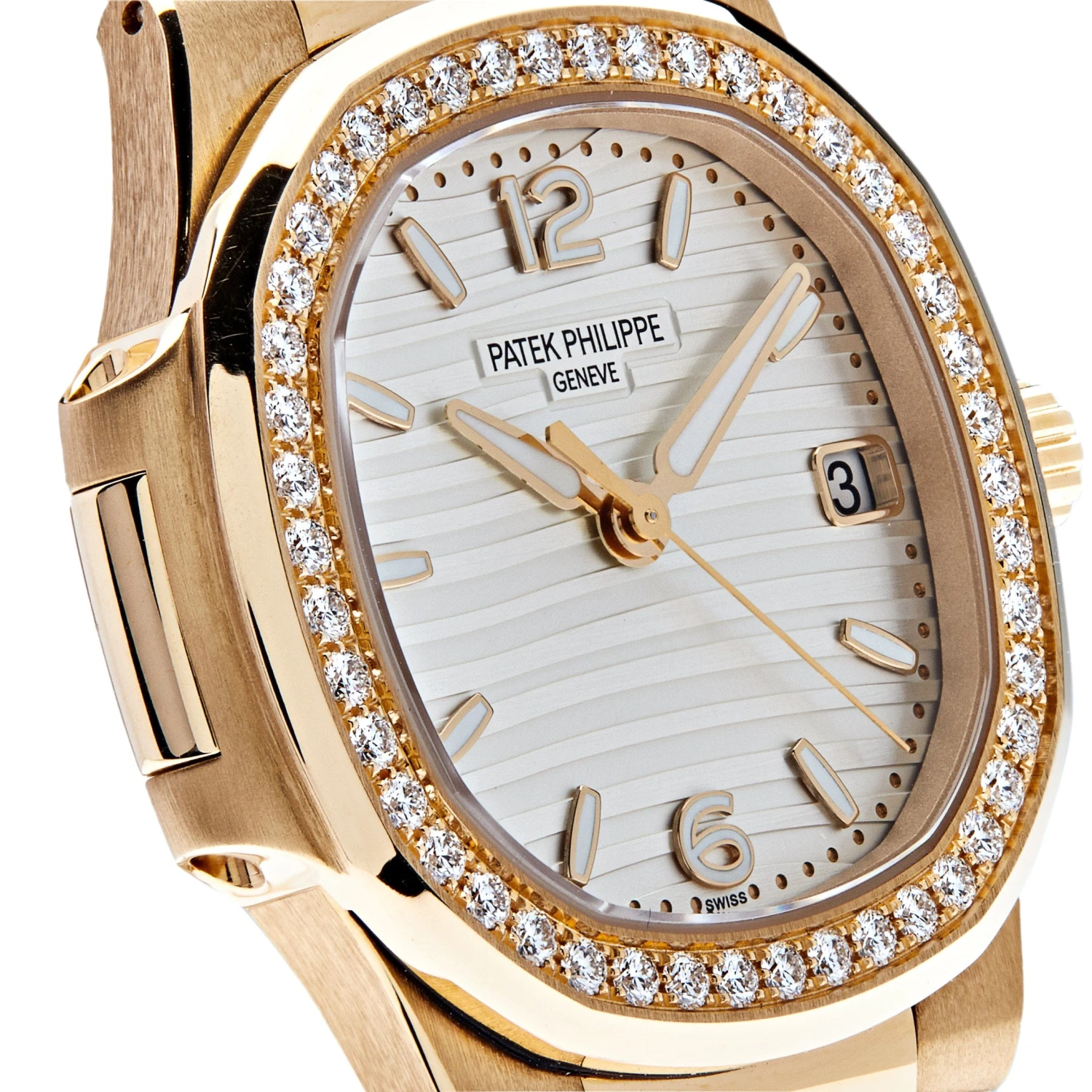 Patek Philippe Patek Philippe Nautilus 7010/1R-011 'Ladies' Quartz Rose Gold Diamond Bezel 3 Patek Philippe Patek Philippe Nautilus 7010/1R-011 'Ladies' Quartz Rose Gold Diamond Bezel - Image 3
