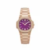 Patek Philippe Patek Philippe Nautilus 7010/1R-013 'Ladies' Quartz Rose Gold Purple Diamond Bezel
