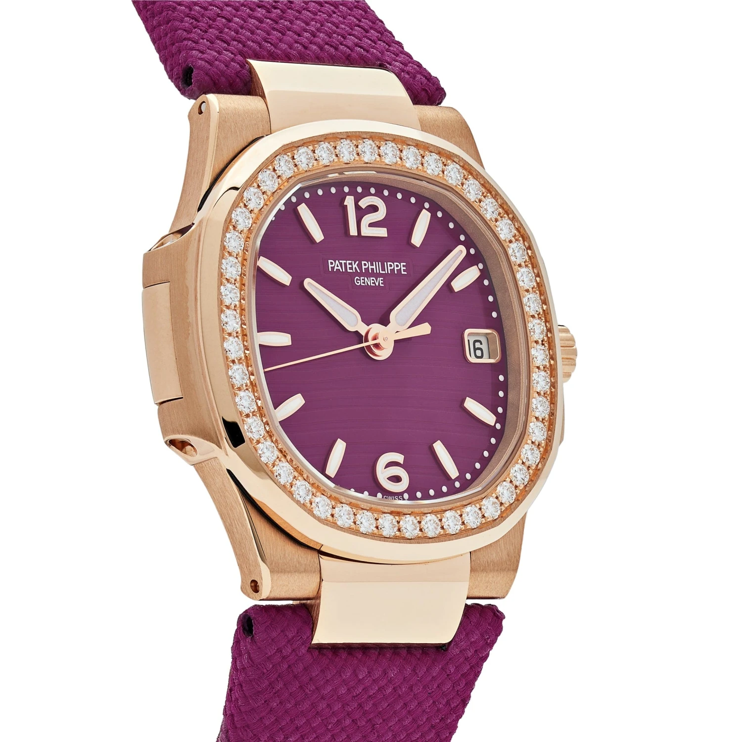 Patek Philippe Patek Philippe Nautilus 7010R-013 'Ladies' Rose Gold Purple Dial Diamond Bezel (2024) 4 Patek Philippe Patek Philippe Nautilus 7010R-013 'Ladies' Rose Gold Purple Dial Diamond Bezel (2024) - Image 4