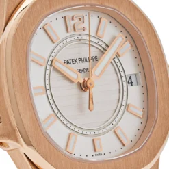 Patek Philippe Patek Philippe Nautilus 7011/1R-001 Rose Gold Silver Dial (2014) -Horaluxis Sales Store patek philippe nautilus 7011 1r 001 rose gold silver dial 2014 patek philippe 40431666069748