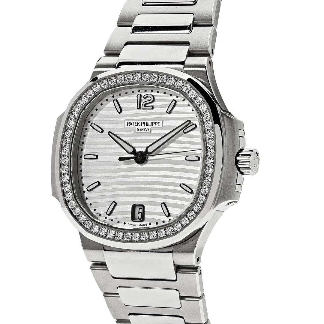 Patek Philippe Patek Philippe Nautilus 7118/1200A-010 'Ladies' Stainless Steel Silver Dial Diamond Bezel (2021) 3 Patek Philippe Patek Philippe Nautilus 7118/1200A-010 'Ladies' Stainless Steel Silver Dial Diamond Bezel (2021) - Image 3