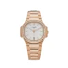 Patek Philippe Patek Philippe Nautilus 7118/1200R-001 Ladies Automatic Rose Gold Silver Dial Diamond Bezel