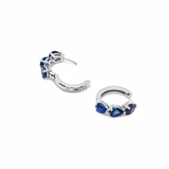 Jewels Aficionado Pear-Shaped Blue Sapphire Huggies -Horaluxis Sales Store pear shaped blue sapphire huggies jewels aficionado 41893508710644
