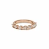 Jewels Aficionado Pear-Shaped Diamond Half Eternity Rose Gold Band