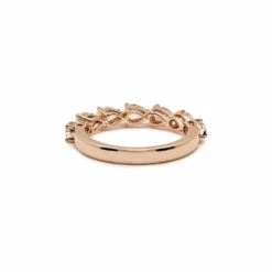 Jewels Aficionado Pear-Shaped Diamond Half Eternity Rose Gold Band -Horaluxis Sales Store pear shaped diamond half eternity rose gold band jewels aficionado 41833111519476