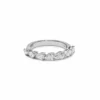 Jewels Aficionado Pear-Shaped Diamond Half Eternity White Gold Band