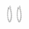 Jewels Aficionado Pear-Shaped Diamond Hoop Earrings In White Gold