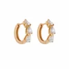 Jewels Aficionado Pear-Shaped Diamond Huggies In Rose Gold