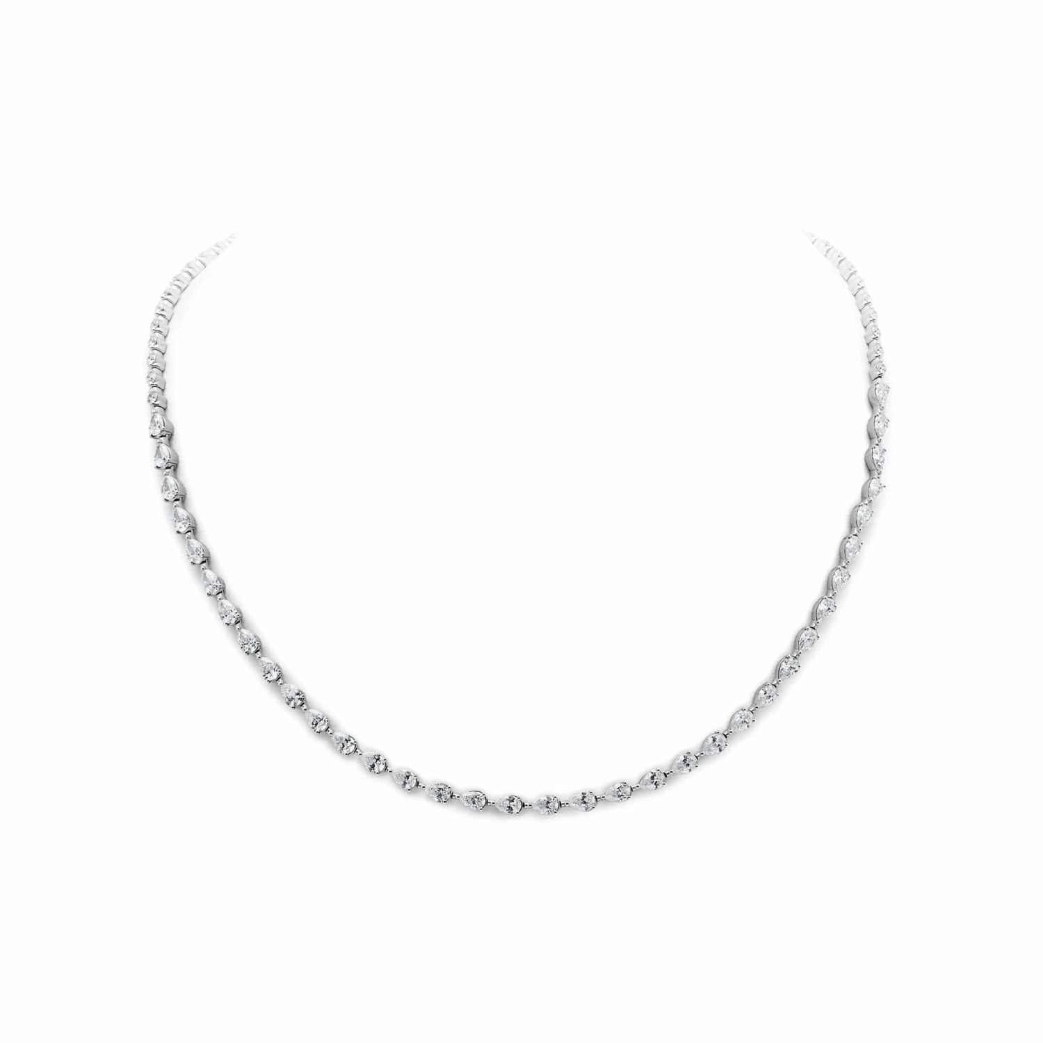 Jewels Aficionado Pear-Shaped Diamond Riviére Tennis Necklace 1 Jewels Aficionado Pear-Shaped Diamond Riviére Tennis Necklace