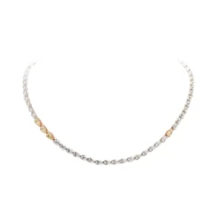 Jewels Aficionado Pear-Shaped Diamond Riviére Tennis Necklace With Yellow Diamonds