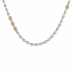 Jewels Aficionado Pear-Shaped Diamond Riviére Tennis Necklace With Yellow Diamonds -Horaluxis Sales Store pear shaped diamond riviere tennis necklace with yellow diamonds jewels aficionado 41526491316468
