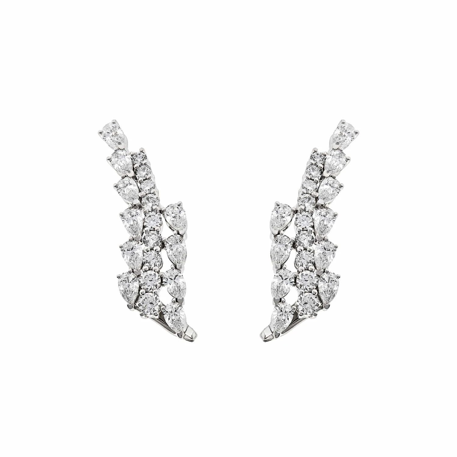 Jewels Aficionado Pear-Shaped Diamond Wing Ear Climbers 1 Jewels Aficionado Pear-Shaped Diamond Wing Ear Climbers