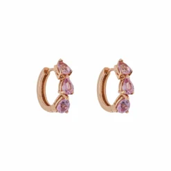 Jewels Aficionado Pear-Shaped Pink Sapphire Huggies