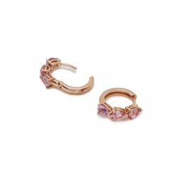 Jewels Aficionado Pear-Shaped Pink Sapphire Huggies -Horaluxis Sales Store pear shaped pink sapphire huggies jewels aficionado 41893498880244