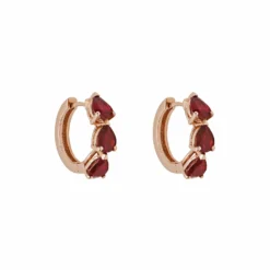 Jewels Aficionado Pear-Shaped Ruby Huggies