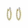 Jewels Aficionado Pear-Shaped Yellow Diamond Hoop Earrings