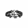 StingHD Silver Piston Black Platinum Plated White Diamonds Bracelet