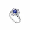 Jewels Aficionado Platinum Diamond And Sapphire Halo Ring
