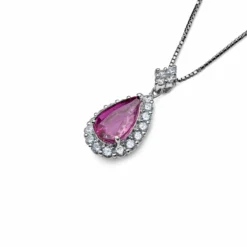 Jewels Aficionado Platinum Pear Shape Pink Sapphire Halo Pendant 5 Jewels Aficionado Platinum Pear Shape Pink Sapphire Halo Pendant -Horaluxis Sales Store platinum pear shape pink sapphire halo pendant wrist aficionado 40266298654964