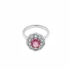 Jewels Aficionado Pink Sapphire And Diamond Cluster Ring