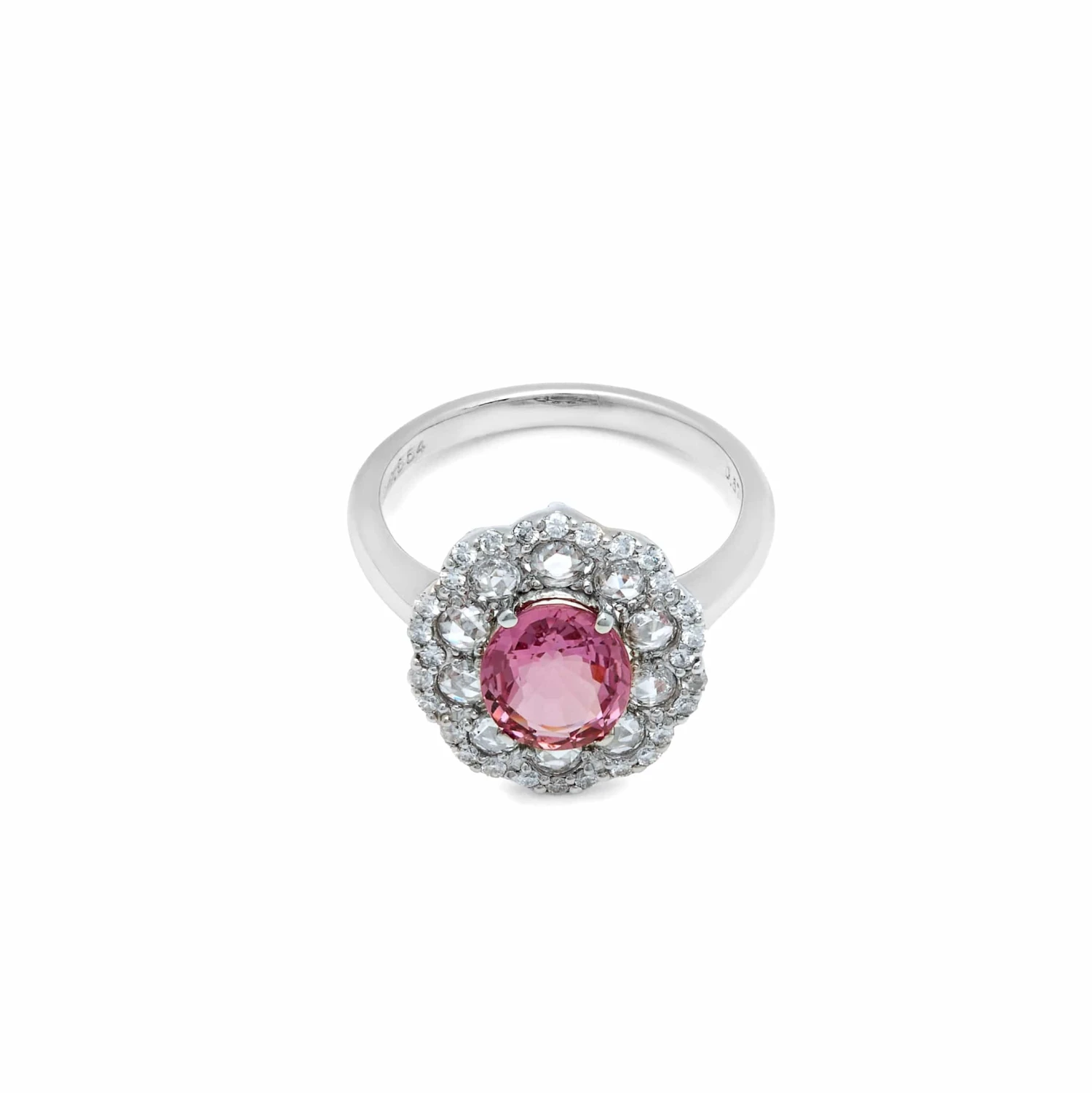 Jewels Aficionado Pink Sapphire And Diamond Cluster Ring 1 Jewels Aficionado Pink Sapphire And Diamond Cluster Ring