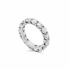 Jewels Aficionado Platinum Round Diamond Eternity Ring