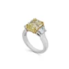 Jewels Aficionado Platinum And Yellow Gold Three Diamond Ring