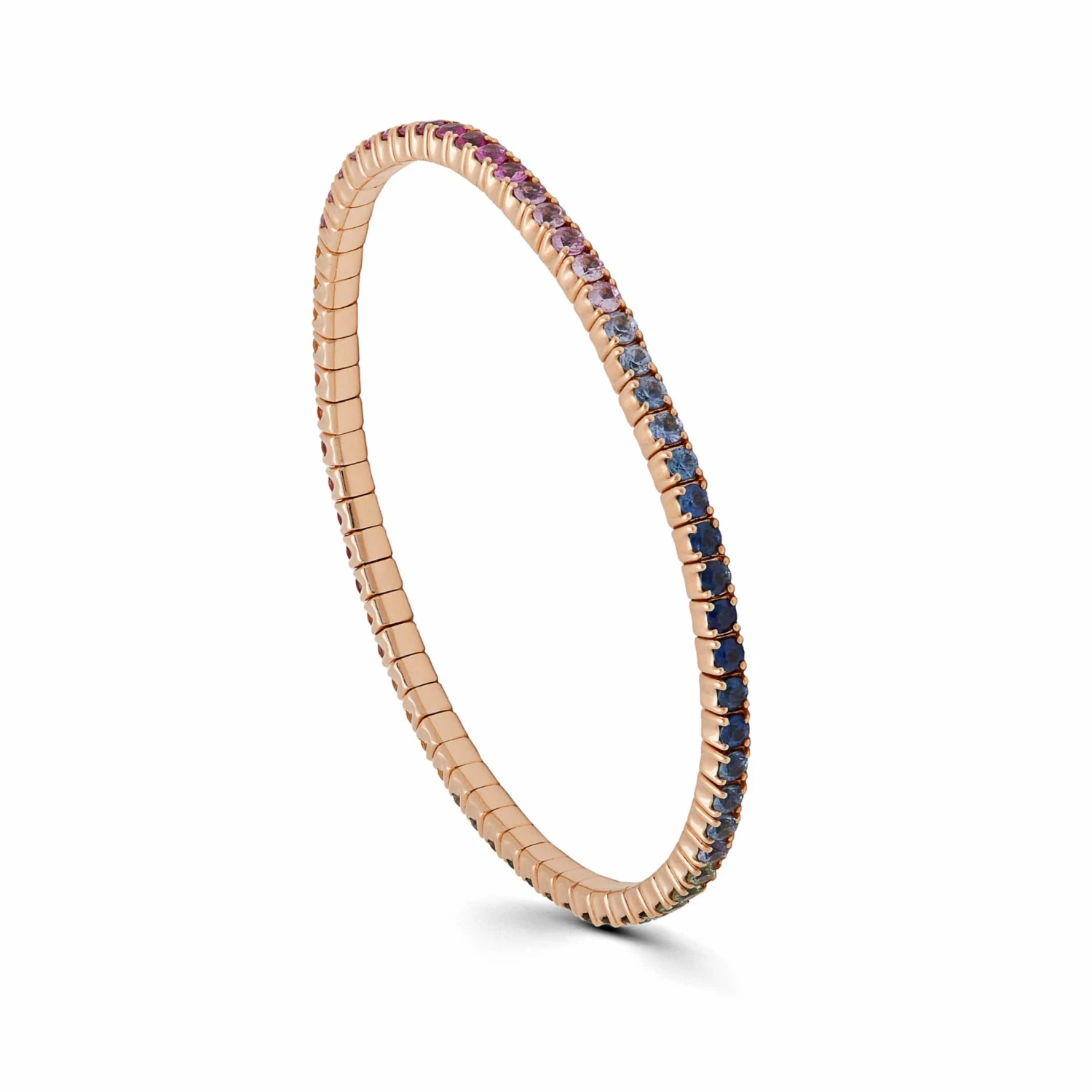 Hermès Rainbow Sapphire Stretchy Tennis Bracelet 3 Hermès Rainbow Sapphire Stretchy Tennis Bracelet - Image 3