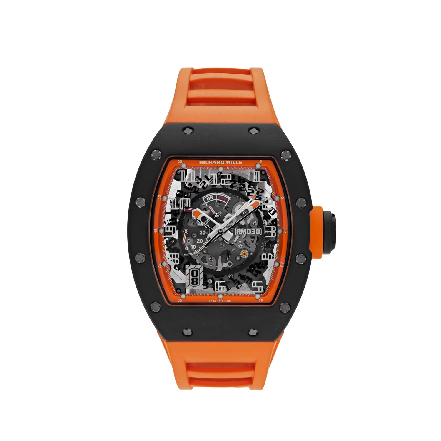 Richard Mille Richard Mille RM 030 Americas Black Carbon Orange Strap Limited Edition 1 Richard Mille Richard Mille RM 030 Americas Black Carbon Orange Strap Limited Edition