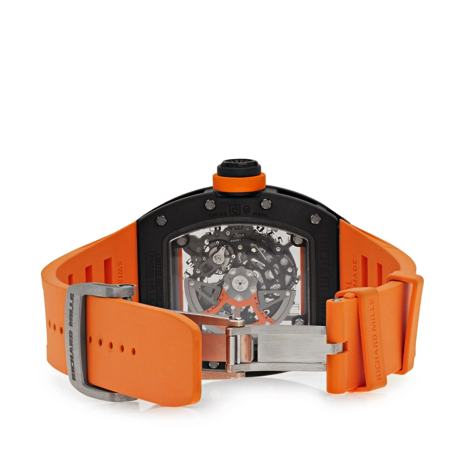 Richard Mille Richard Mille RM 030 Americas Black Carbon Orange Strap Limited Edition 4 Richard Mille Richard Mille RM 030 Americas Black Carbon Orange Strap Limited Edition - Image 4