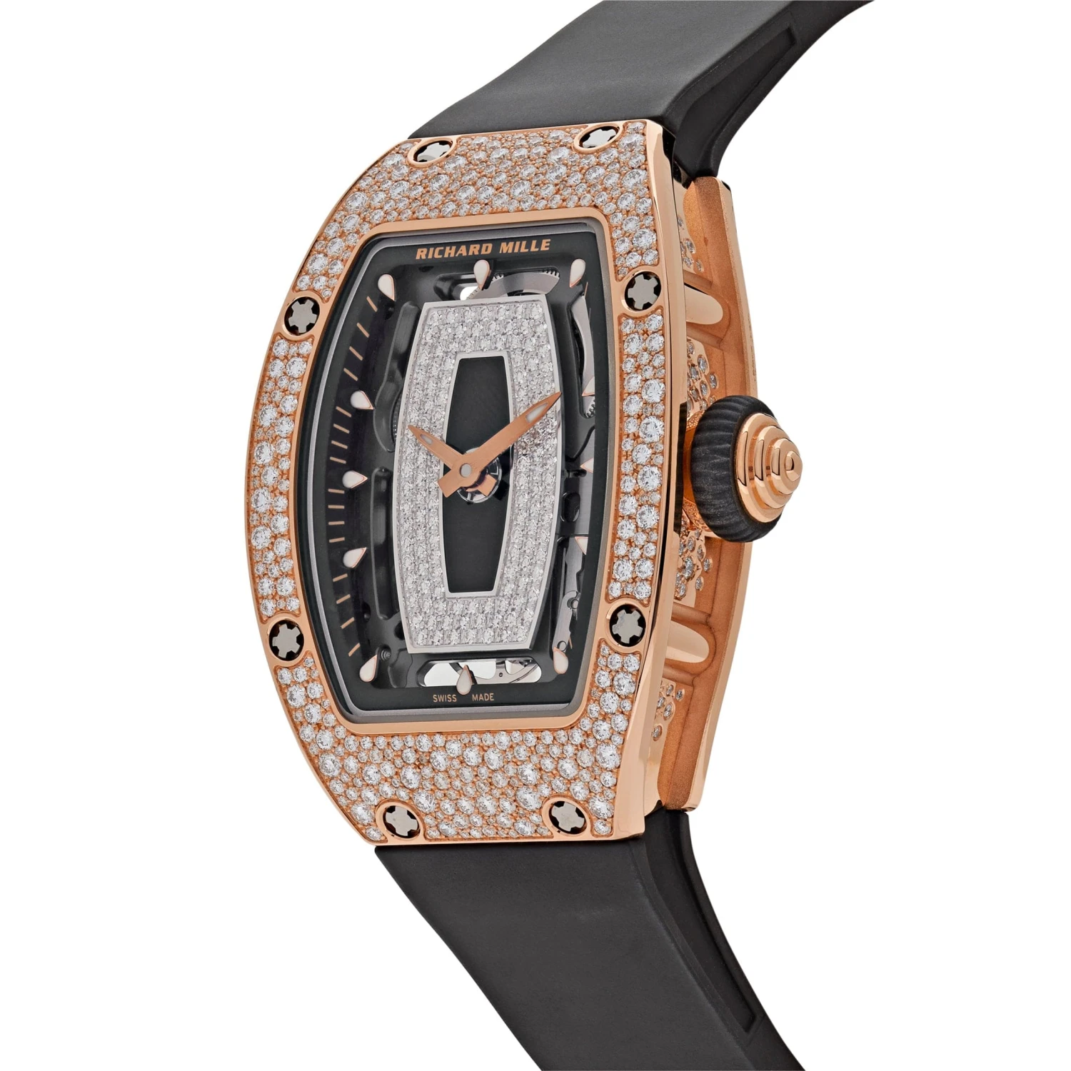 Richard Mille Richard Mille RM 07-01 Ladies' Rose Gold Onyx Snow Diamond Set 2 Richard Mille Richard Mille RM 07-01 Ladies' Rose Gold Onyx Snow Diamond Set - Image 2