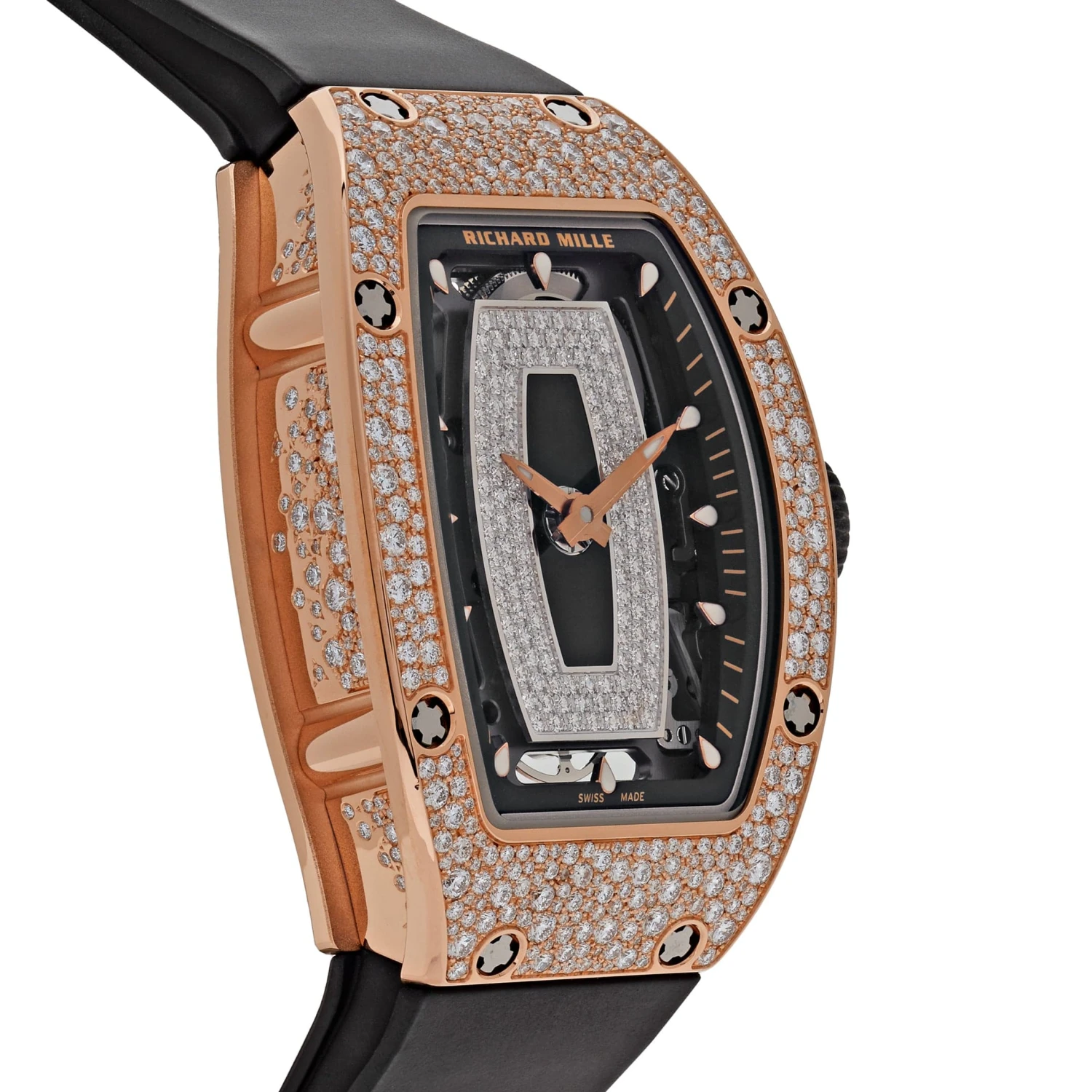Richard Mille Richard Mille RM 07-01 Ladies' Rose Gold Onyx Snow Diamond Set 3 Richard Mille Richard Mille RM 07-01 Ladies' Rose Gold Onyx Snow Diamond Set - Image 3