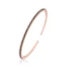 Jewels Aficionado Rose Gold And Chocolate Diamond Bangle
