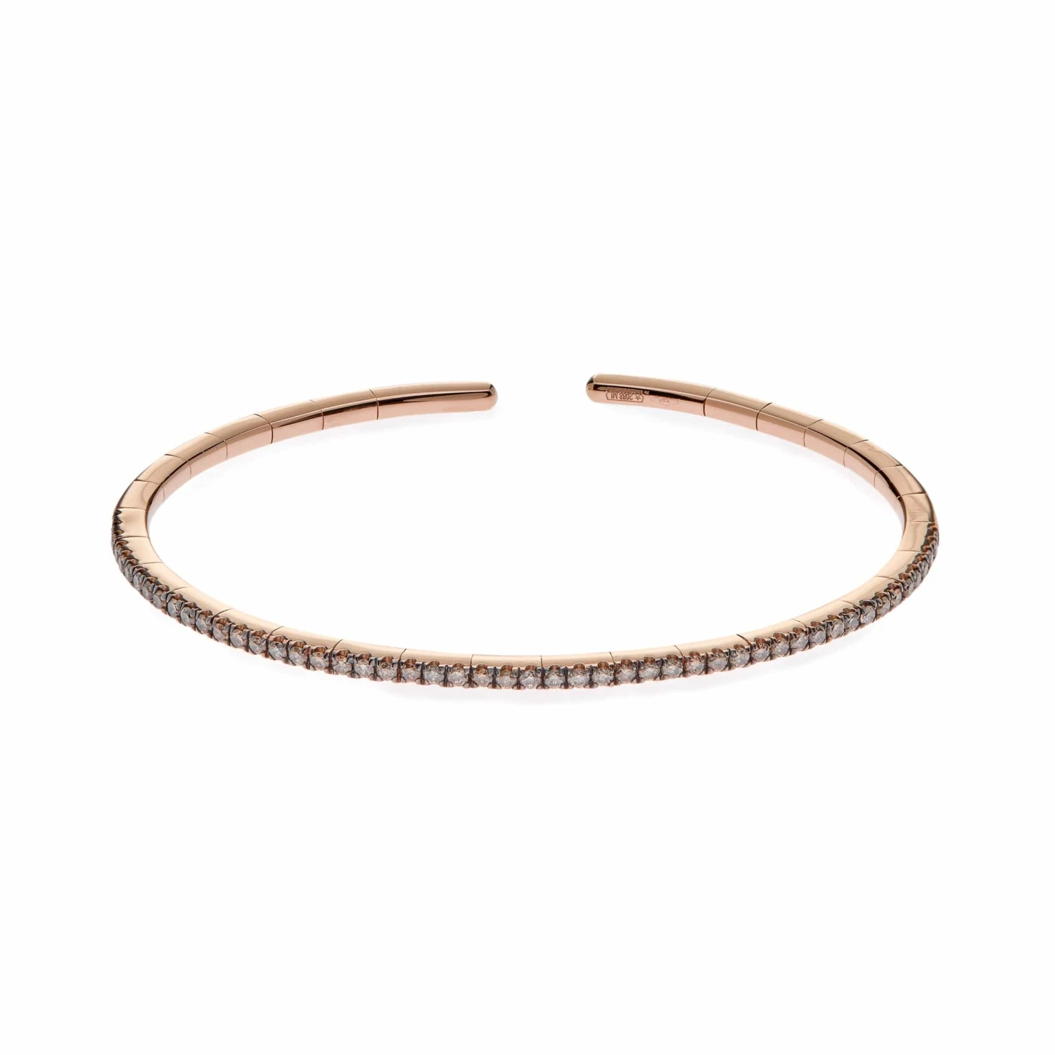 Jewels Aficionado Rose Gold And Chocolate Diamond Bangle 3 Jewels Aficionado Rose Gold And Chocolate Diamond Bangle - Image 3