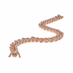 Jewels Aficionado Rose Gold And Diamond Cuban Link Bracelet -Horaluxis Sales Store rose gold diamond cuban link bracelet wrist aficionado 40427717755124