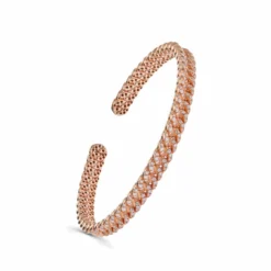Jewels Aficionado Rose Gold Diamond Cuban Link Cuff -Horaluxis Sales Store rose gold diamond cuban link cuff wrist aficionado 40272220094708