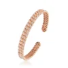Jewels Aficionado Rose Gold Diamond Cuban Link Cuff