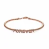 Jewels Aficionado Rose Gold Diamond 'Forever' Bracelet